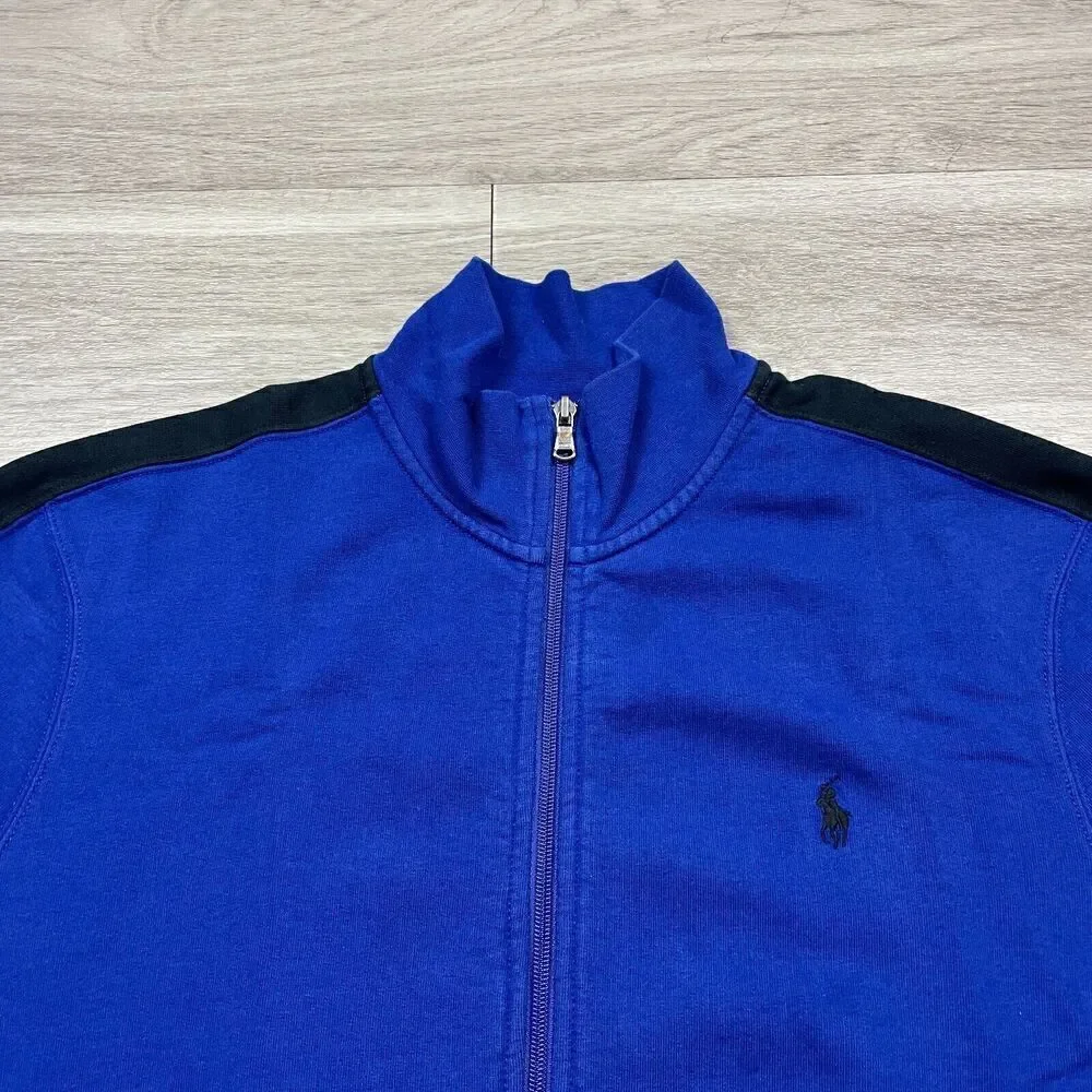 Polo Ralph Lauren Sweatshirt Mens Extra Large Blue Pony Full Zip Golf